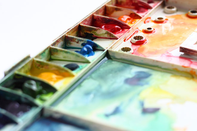 watercolor pallette